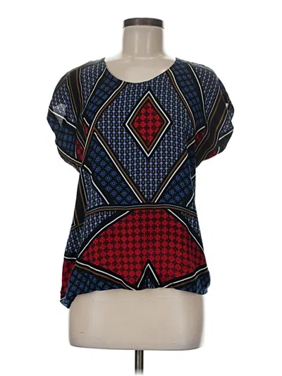 Pre-owned Worthington Short Sleeve Blouse In Black
