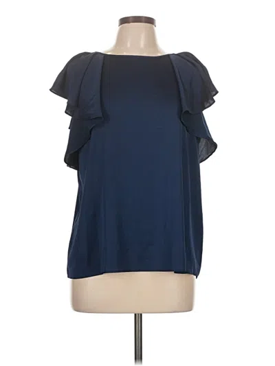 Pre-owned Worthington Short Sleeve Blouse In Blue