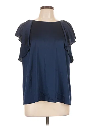 Pre-owned Worthington Short Sleeve Blouse In Blue