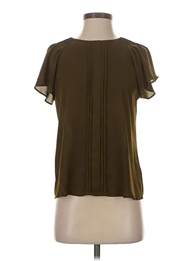Pre-owned Worthington Short Sleeve Blouse In Brown