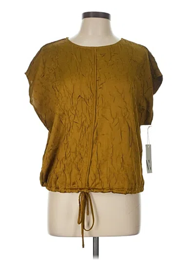 Worthington Short Sleeve Blouse In Brown