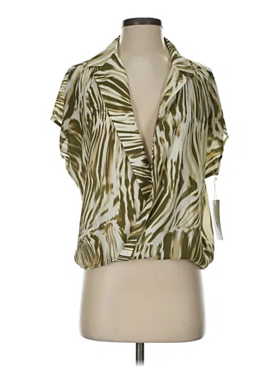 Pre-owned Worthington Short Sleeve Blouse In Green