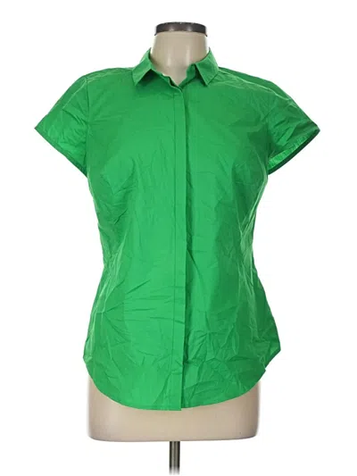 Pre-owned Worthington Short Sleeve Blouse In Green