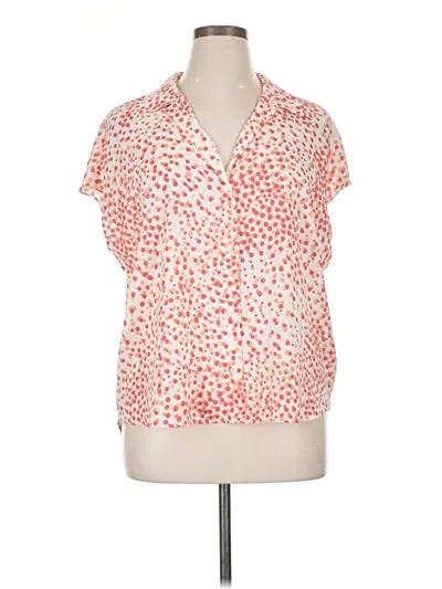 Pre-owned Worthington Short Sleeve Blouse In Orange