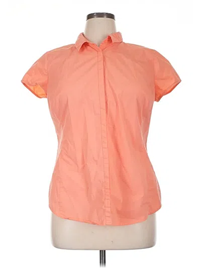 Pre-owned Worthington Short Sleeve Blouse In Orange