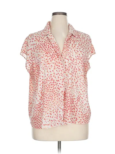 Pre-owned Worthington Short Sleeve Blouse In Pink