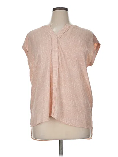 Pre-owned Worthington Short Sleeve Blouse In Pink