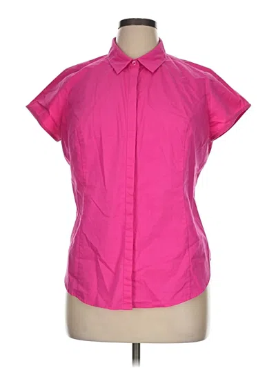 Pre-owned Worthington Short Sleeve Blouse In Pink