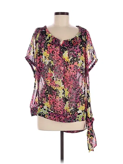 Pre-owned Worthington Short Sleeve Blouse In Pink