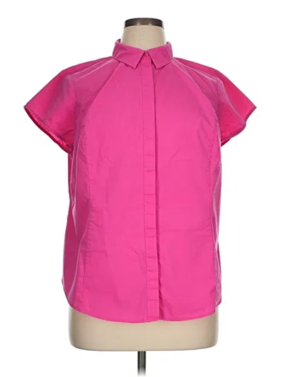 Pre-owned Worthington Short Sleeve Blouse In Pink