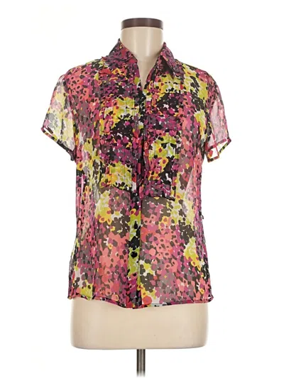 Pre-owned Worthington Short Sleeve Blouse In Pink