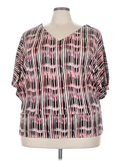 Pre-owned Worthington Short Sleeve Blouse In Pink