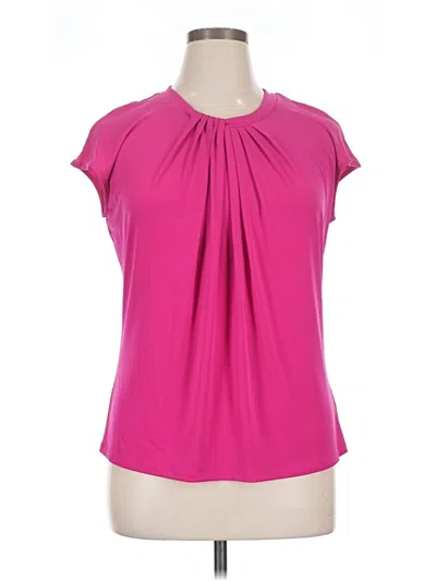 Pre-owned Worthington Short Sleeve Blouse In Pink
