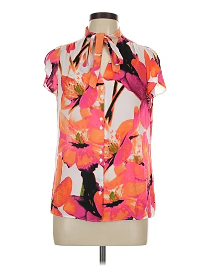 Pre-owned Worthington Short Sleeve Blouse In Pink