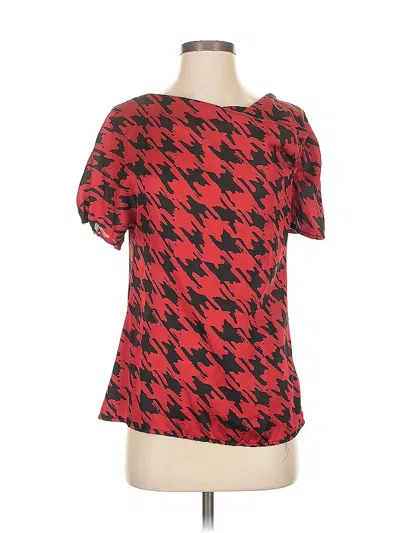 Pre-owned Worthington Short Sleeve Blouse In Red