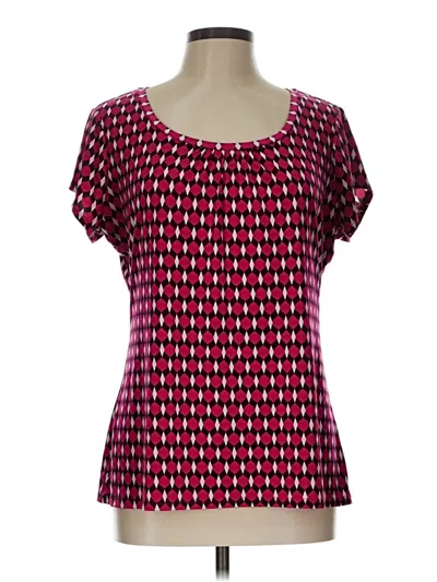 Pre-owned Worthington Short Sleeve Blouse In Red
