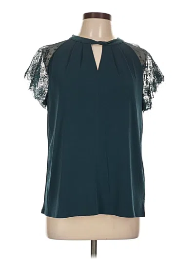 Pre-owned Worthington Short Sleeve Blouse In Teal