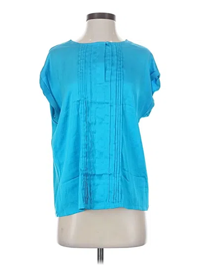 Pre-owned Worthington Short Sleeve Blouse In Teal