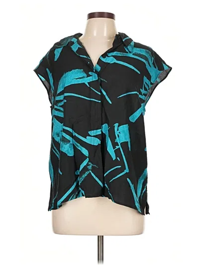 Pre-owned Worthington Short Sleeve Blouse In Teal