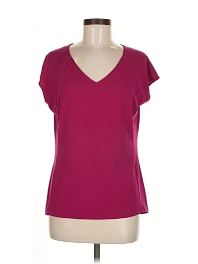 Pre-owned Worthington Short Sleeve T-shirt In Burgundy