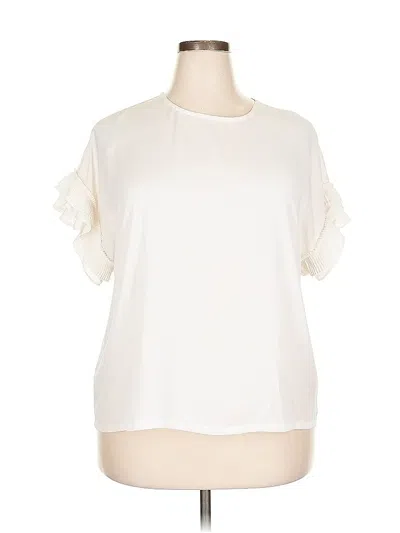 Pre-owned Worthington Short Sleeve T-shirt In White