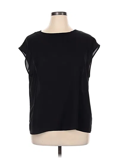 Pre-owned Worthington Short Sleeve Top Black Boatneck Tops