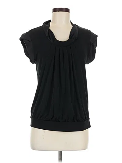 Pre-owned Worthington Short Sleeve Top Black Cowl Neck Tops