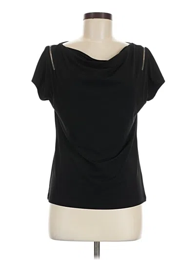 Pre-owned Worthington Short Sleeve Top Black Cowl Neck Tops
