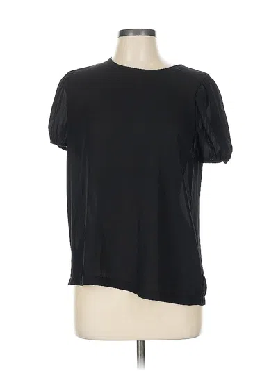 Pre-owned Worthington Short Sleeve Top Black Crew Neck Tops