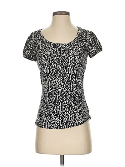 Pre-owned Worthington Short Sleeve Top Black Scoop Neck Tops