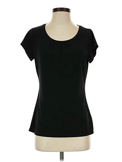 Pre-owned Worthington Short Sleeve Top Black Scoop Neck Tops