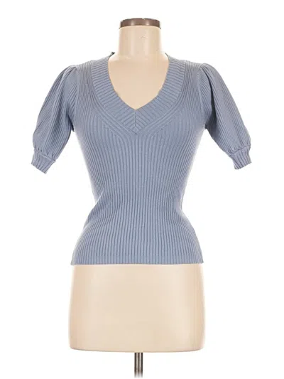 Pre-owned Worthington Short Sleeve Top Blue Sweetheart Neckline Tops