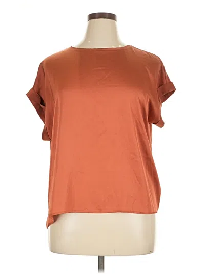 Pre-owned Worthington Short Sleeve Top Orange Boatneck Tops