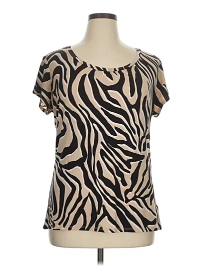 Pre-owned Worthington Short Sleeve T-shirt In Brown