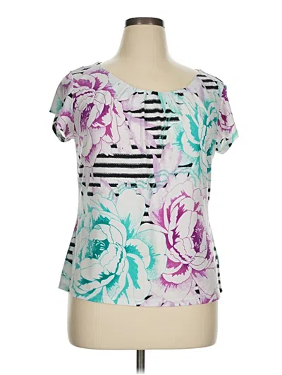 Pre-owned Worthington Short Sleeve T-shirt In Purple