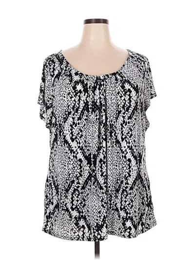 Pre-owned Worthington Short Sleeve T-shirt In Silver