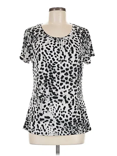 Pre-owned Worthington Short Sleeve T-shirt In Silver