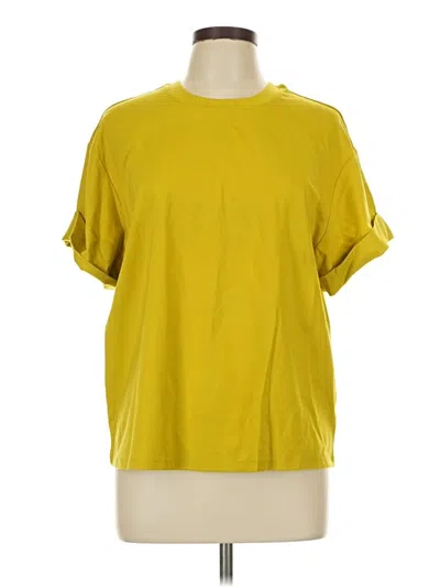 Pre-owned Worthington Short Sleeve T-shirt In Yellow