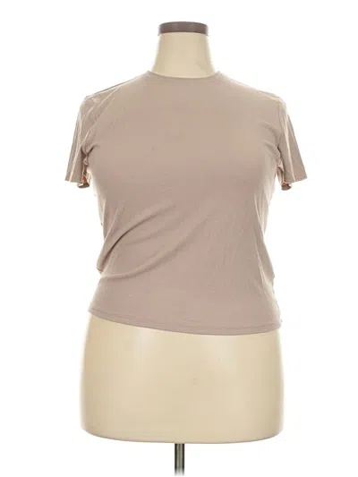 Pre-owned Worthington Short Sleeve Turtleneck In Tan
