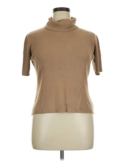 Pre-owned Worthington Short Sleeve Turtleneck In Tan