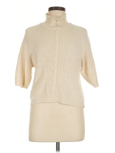 Pre-owned Worthington Silk Pullover Sweater In Ivory