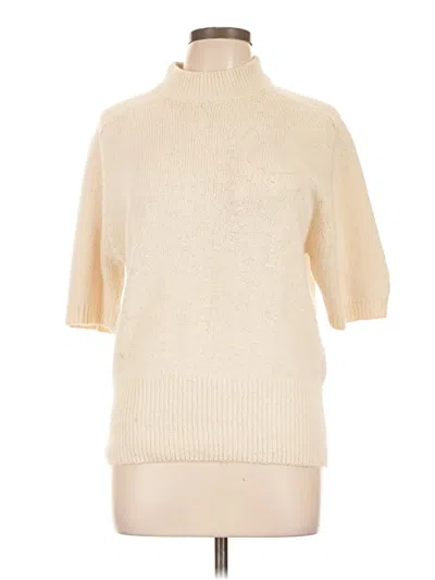 Pre-owned Worthington Silk Pullover Sweater In Ivory