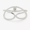 Worthington Silver Tone Twisted Womens Cuff Bracelet In Silver
