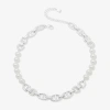 Worthington Silver Tone Womens 17 Inch Collar Necklace In Silver