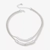 Worthington Silver Tone Womens 17 Inch Strand Necklace In Silver