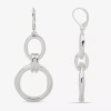 Worthington Silver Tone Womens Drop Earrings In Silver