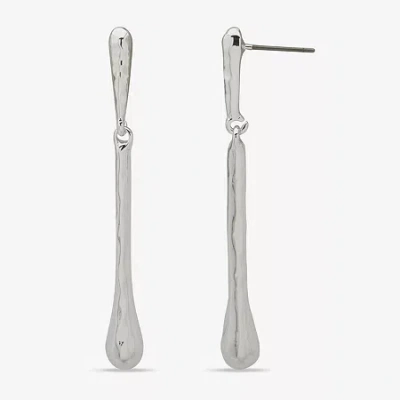 Worthington Silver Tone Womens Drop Earrings