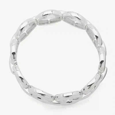 Worthington Silver Tone Womens Stretch Bracelet In Metallic