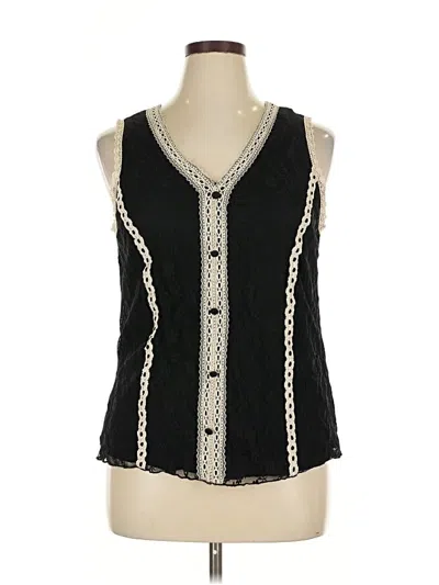 Pre-owned Worthington Sleeveless Blouse In Black