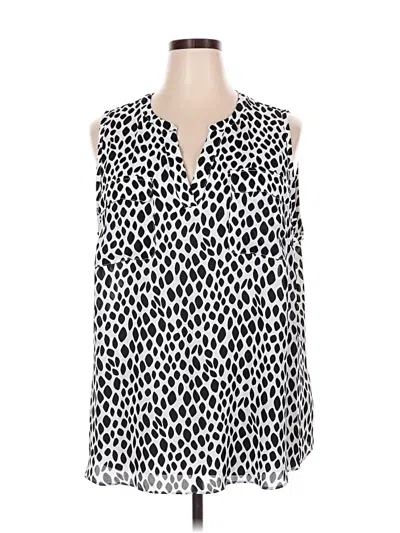 Pre-owned Worthington Sleeveless Blouse In Black